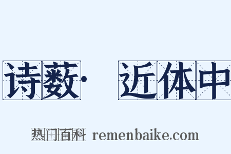 诗薮·近体中是什么意思的图片